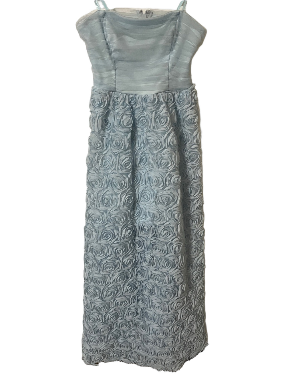Nwt’s Le Chateau Strapless Light Blue Gown Size Medium